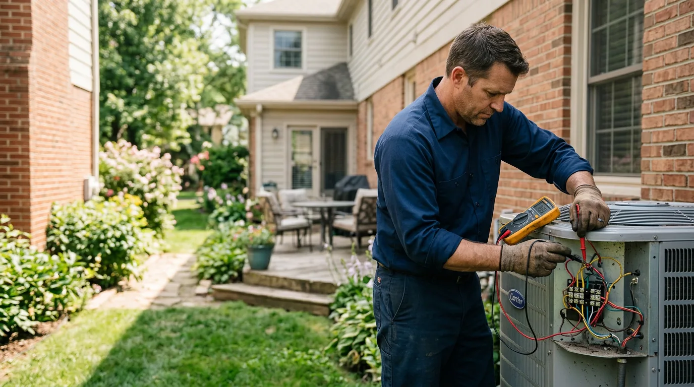 HVAC technician working near Corder, MO